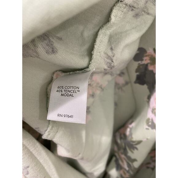 J.Jill Sleep Women’s Green Floral Ultra Soft Shawl - Collar Robe Size L / NWT - Picture 4 of 9